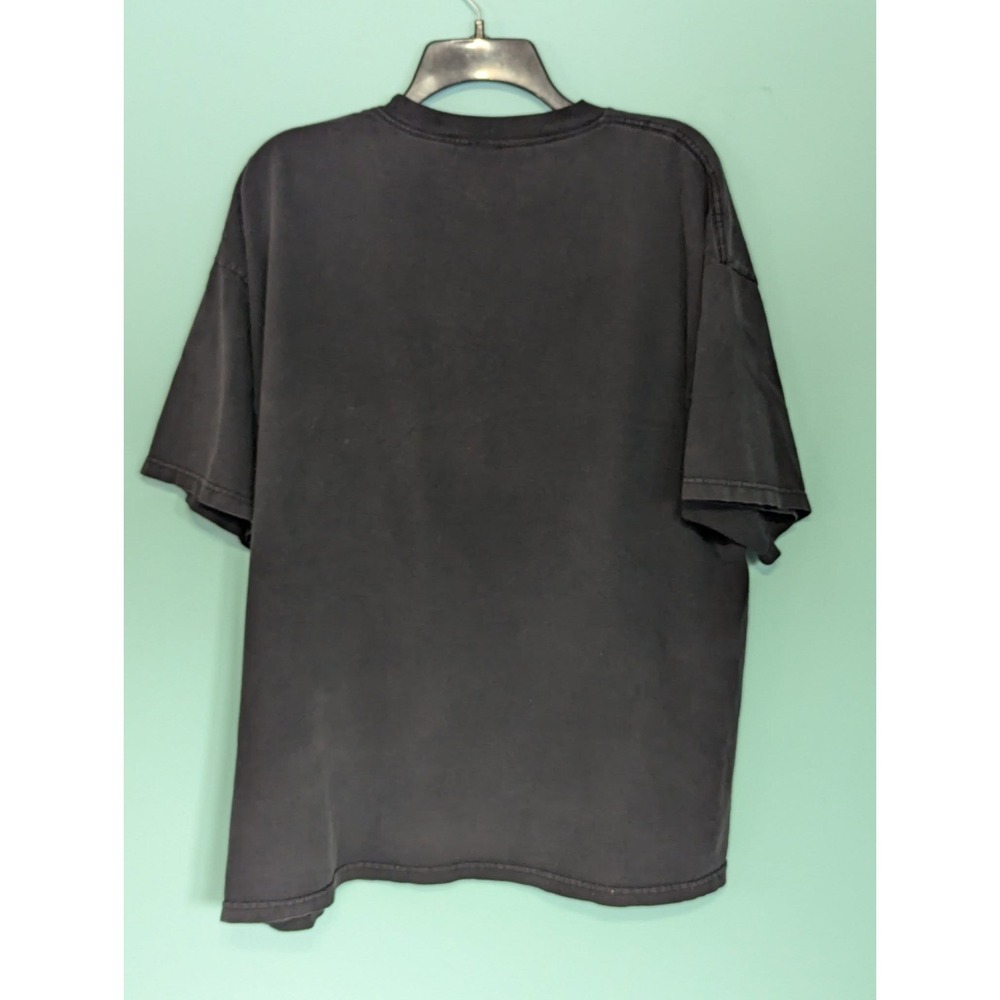 Skull With Bandana Stars Black T-Shirt XL Vintage Pit to Pit 25" - Picture 4 of 8